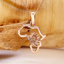 Protea Africa Pendant in Rose Gold