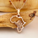 Protea Africa Pendant in Rose Gold