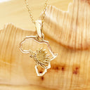 Africa Protea Yellow Gold pendant