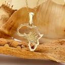 Africa Protea Yellow Gold pendant