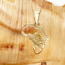 Africa Protea Yellow Gold pendant