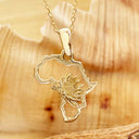 Africa Protea Yellow Gold pendant