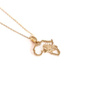Petite Map of Africa Protea Pendant In Yellow Gold