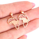 Petite Rose Gold Matt Table Mountain In Africa Outline Earrings