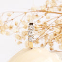 White Diamond Yellow Gold Ring