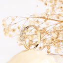 White Diamond Yellow Gold Ring