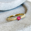 Ruby and Diamond Yellow Gold Ring