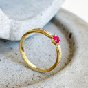 Ruby and Diamond Yellow Gold Ring