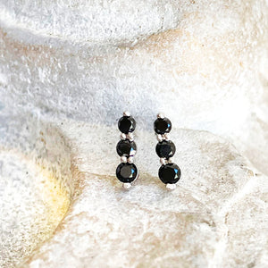 Black Diamond white gold studs