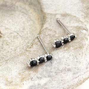 Black Diamond white gold studs