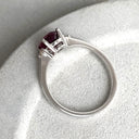 Pink Oval Cut Tourmaline with Petite Diamond Shoulder Accent