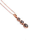 Delightfully Playful Black Diamond Rose Gold Pendant