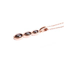 Delightfully Playful Black Diamond Rose Gold Pendant