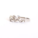 Silver paw print ring