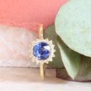 Sapphire and Diamond Yellow Gold Ring