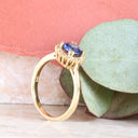 Sapphire and Diamond Yellow Gold Ring