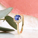 Sapphire and Diamond Yellow Gold Ring