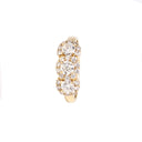 White diamond yellow gold ring