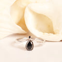 Black Diamond Ring in white gold
