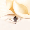 Black Diamond Ring in white gold