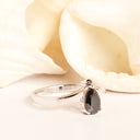 Black Diamond Ring in white gold