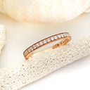 Rose Gold White Diamond Eternity ring