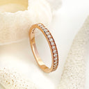 Rose Gold White Diamond Eternity ring