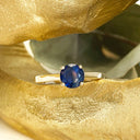 Blue Sapphire yellow gold ring