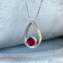 White Gold Ruby Pendant