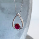 White Gold Ruby Pendant