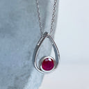 White Gold Ruby Pendant