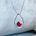 White Gold Ruby Pendant