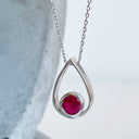 White Gold Ruby Pendant