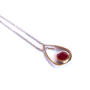 Raindrop Ruby White Gold Pendant