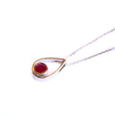 Raindrop Ruby White Gold Pendant