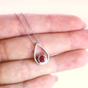 Raindrop Ruby White Gold Pendant