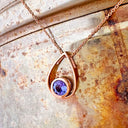 Raindrop Tanzanite and Rose Gold Pendant