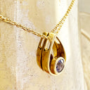Raindrop Tanzanite and Yellow Gold Pendant