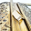 Rectangular Yellow Gold Signet Ring with Three Diamond Stripe Detail