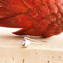 Refined Petite Bezel Set Tanzanite White Gold Studs