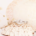 Solitaire White Diamond White Gold Ring