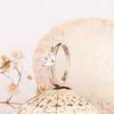 Solitaire White Diamond White Gold Ring