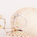 Solitaire White Diamond White Gold Ring