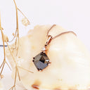 Rose Cut Black Diamond Rose Gold Pendant