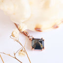 Rose Cut Black Diamond Rose Gold Pendant