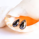 Rose Cut Pear Shaped Lush Rose Gold Studs