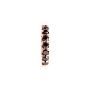 Rose Gold 15 Black Diamond 3/4 Eternity Band
