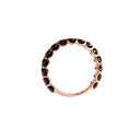 Rose Gold 15 Black Diamond 3/4 Eternity Band