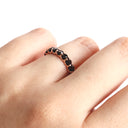 Rose Gold 15 Black Diamond 3/4 Eternity Band