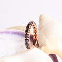 Black diamond eternity ring